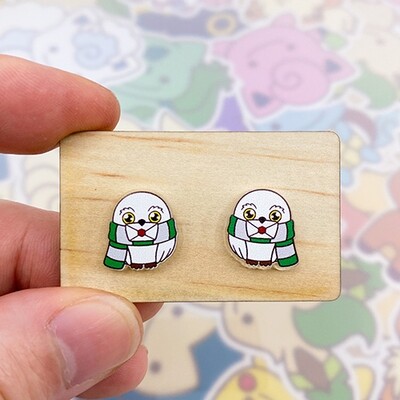 House Owl - Slytherin Stud Earrings
