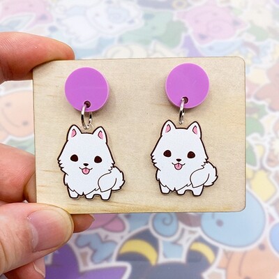 Samoyed Dangle Earrings