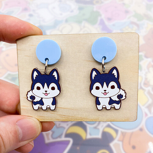 Husky - Black Dangle Earrings