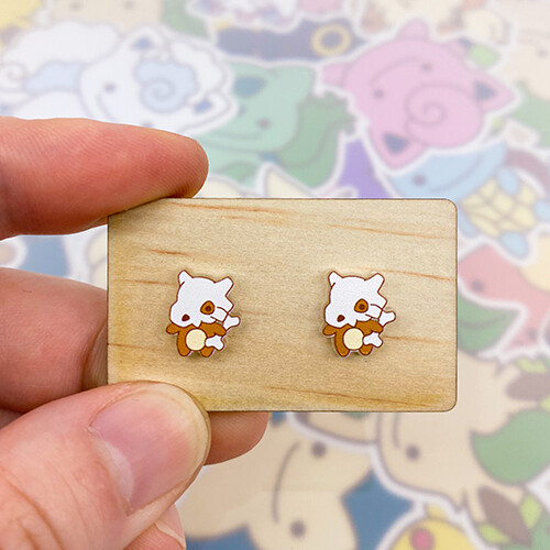 Cubone Stud Earrings