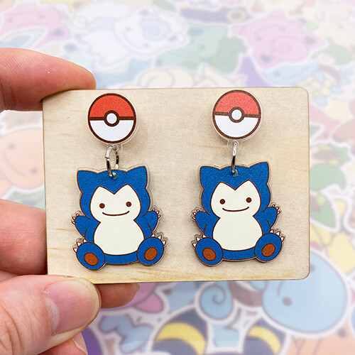 Snorlax Dangle Earrings