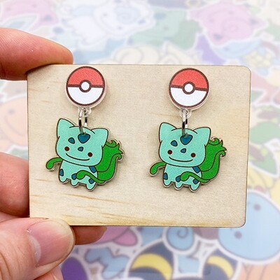 Bulbasaur Dangle Earrings