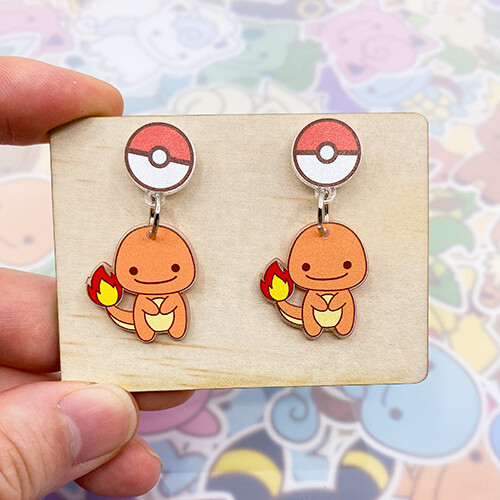 Charmander Dangle Earrings