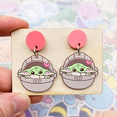 Baby Grogu - Capsule Dangle Earrings