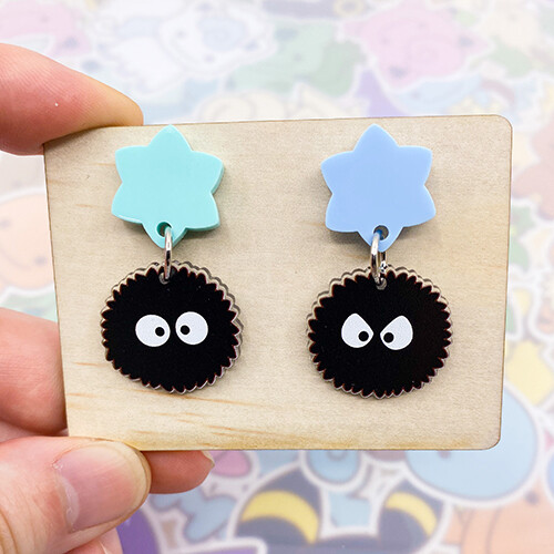 Soot Sprite B Dangle Earrings