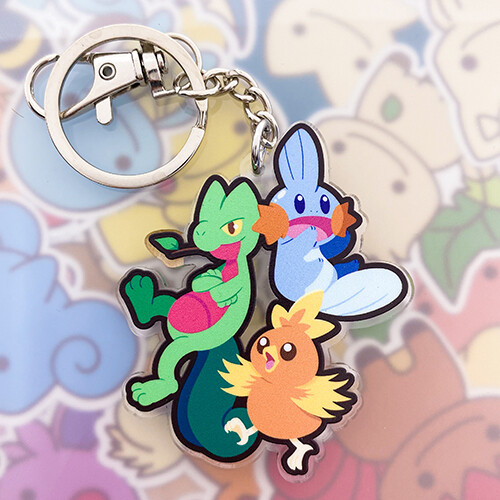 Gen 3 Starters Keyring