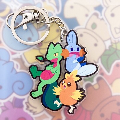 Gen 3 Starters Keyring