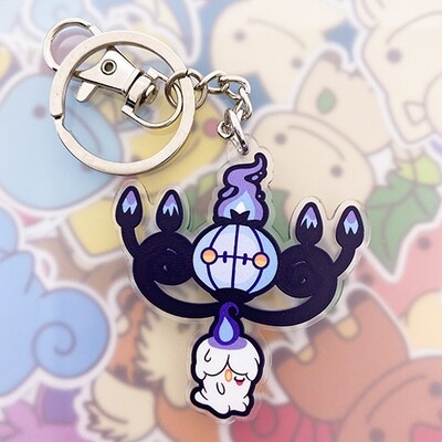 Litwick and Chandelure Keyring