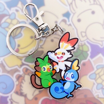 Gen 8 Starters Keyring