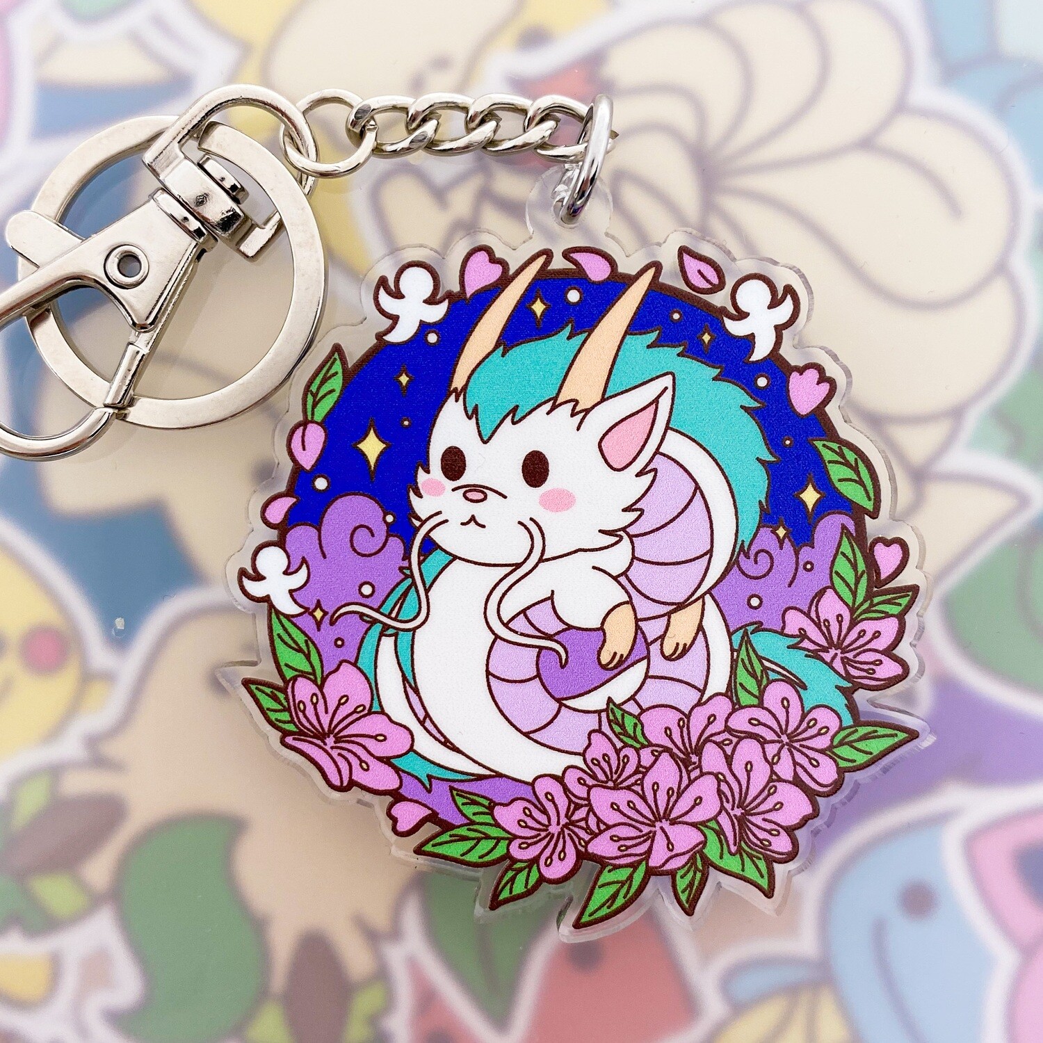 Floral Haku Keyring