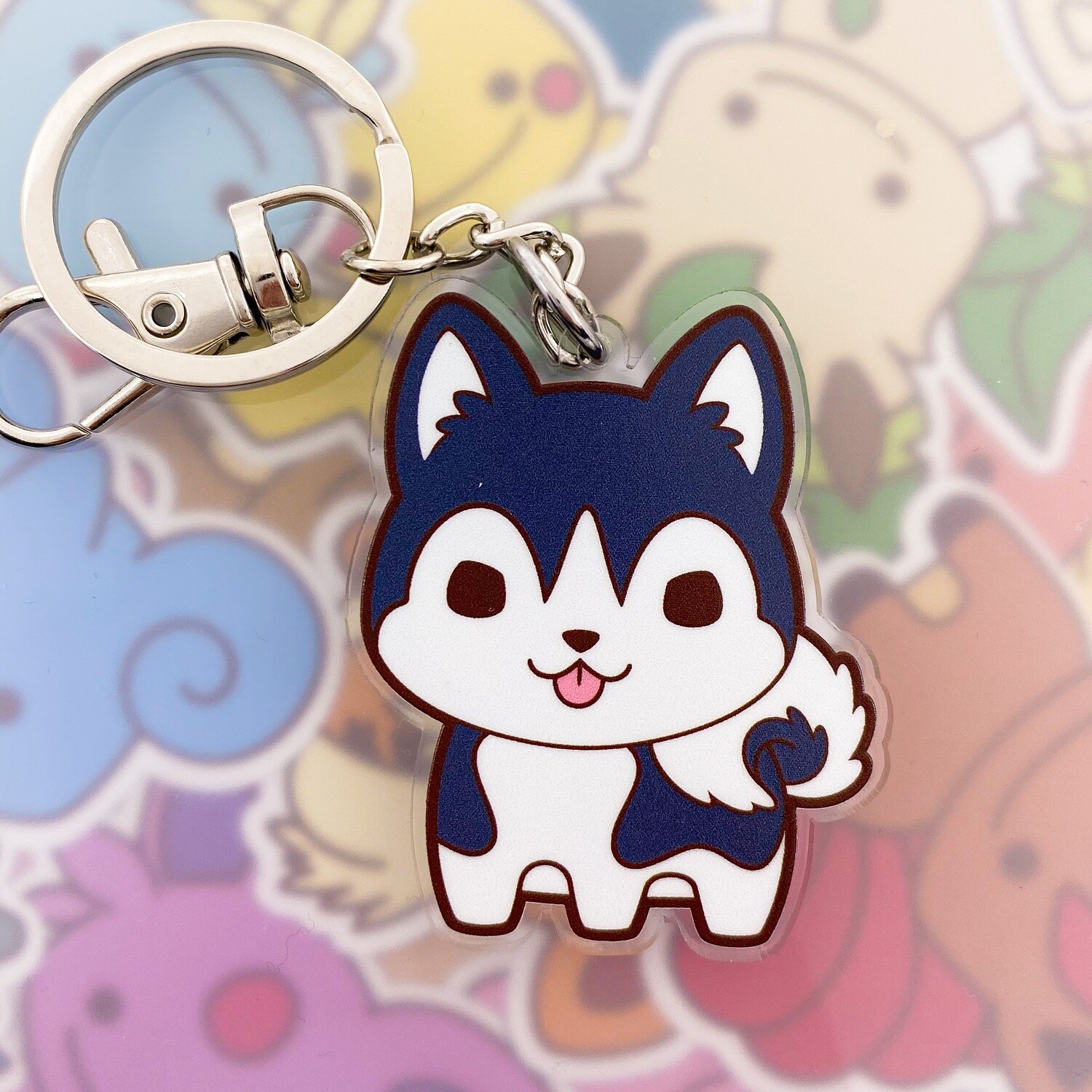 Black Husky Keyring