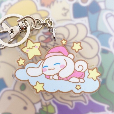 Cinnamoroll Sleeping Keyring