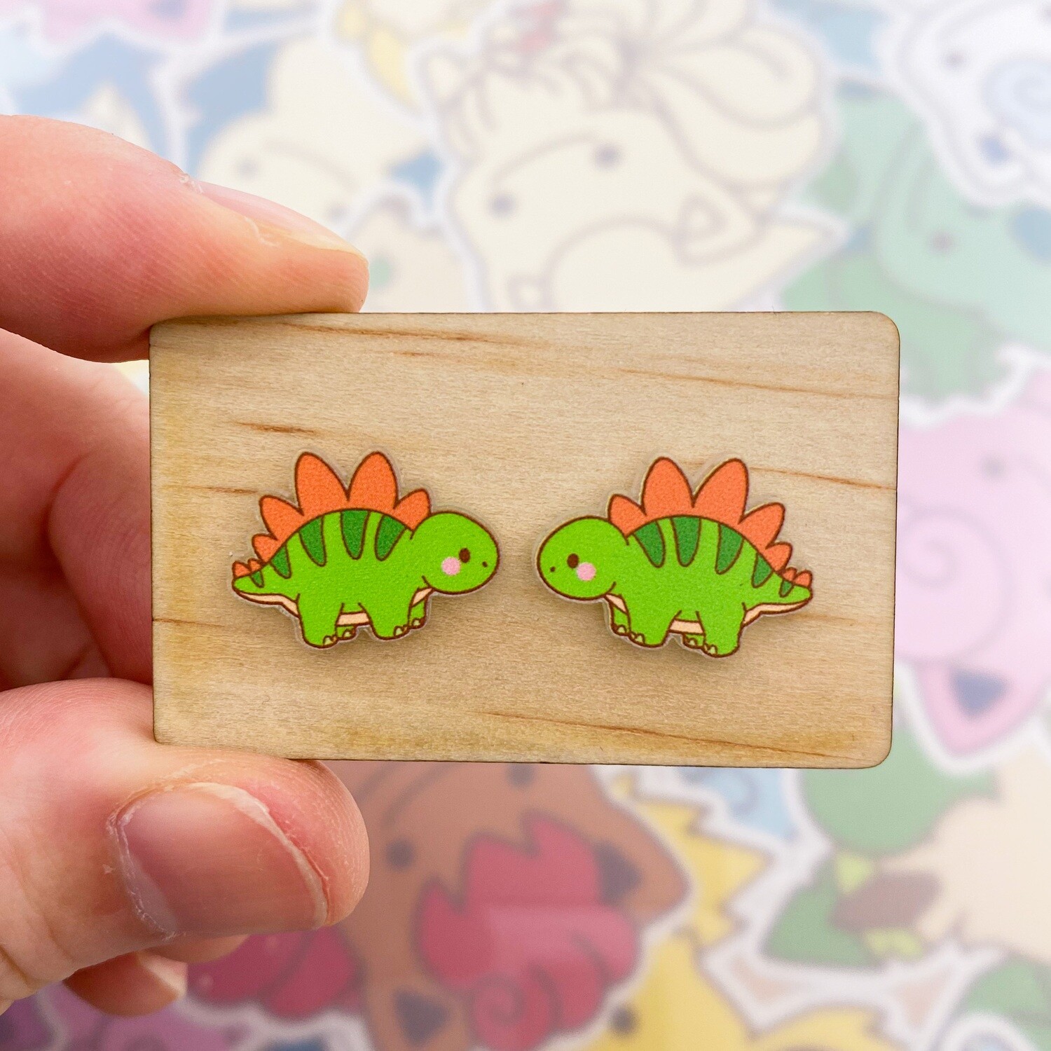 Stegosaurus Stud Earrings