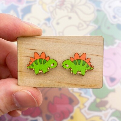 Stegosaurus Stud Earrings