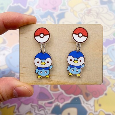 Piplup Dangle Earrings