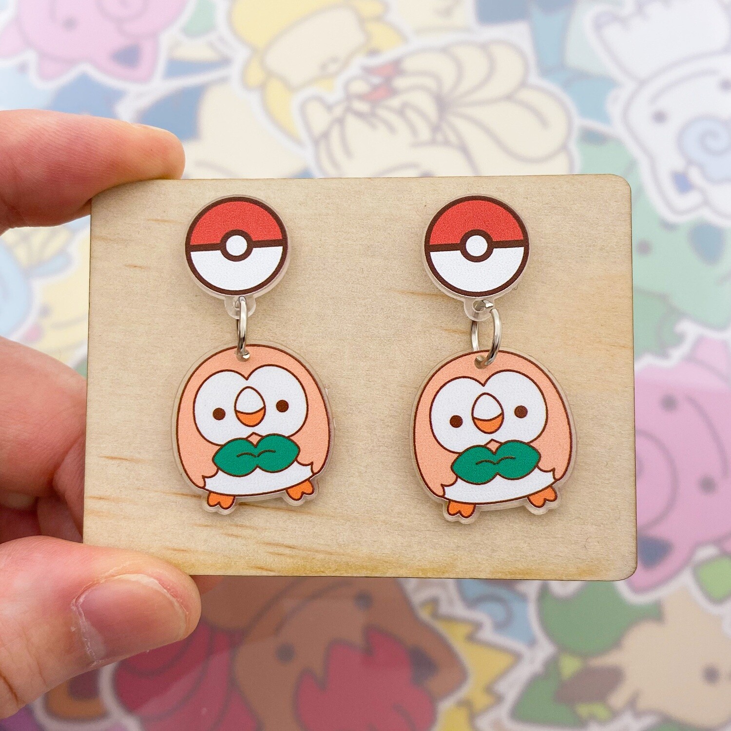 Rowlet Dangle Earrings