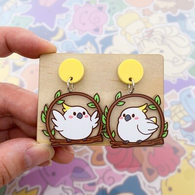 Cockatoo Dangle Earrings