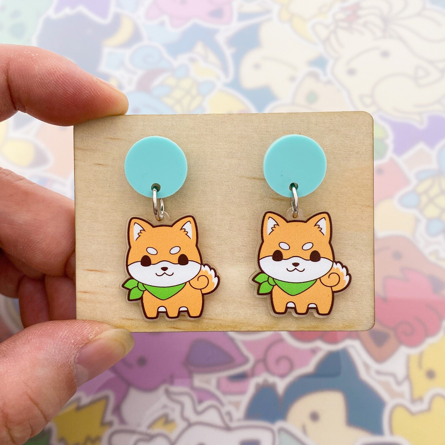 Shiba Inu Dangle Earrings