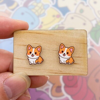 Corgi Stud Earrings