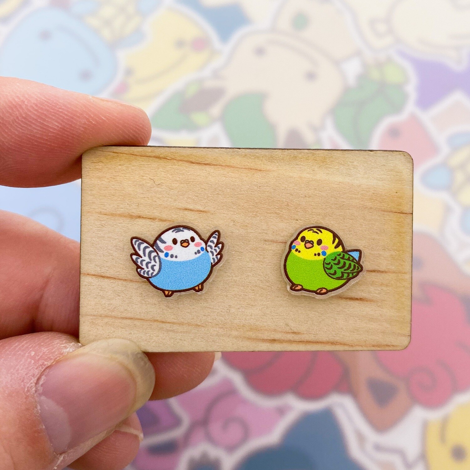 Budgie Stud Earrings