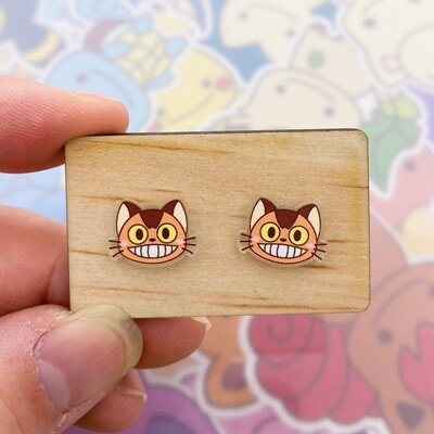 Cat Bus Stud Earrings