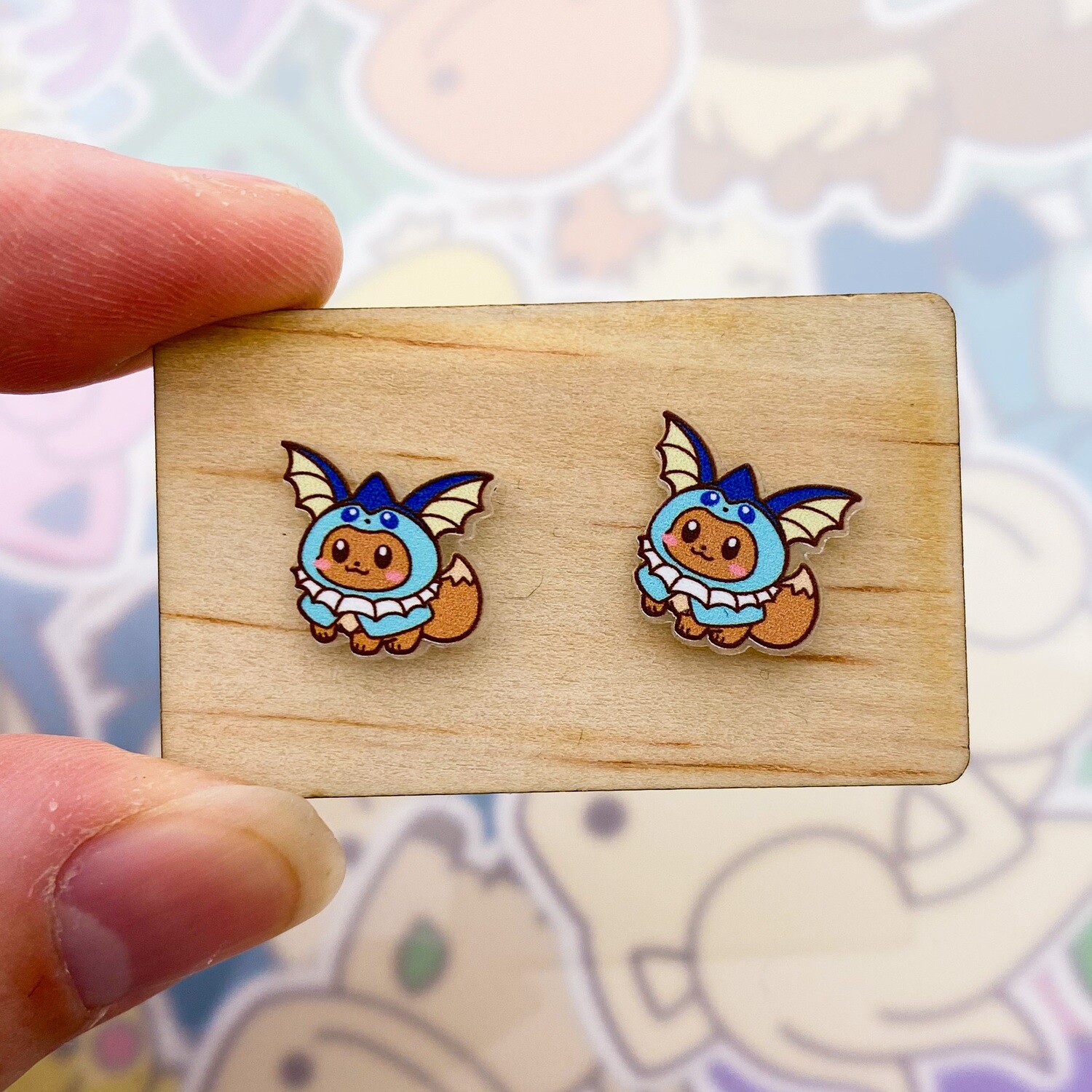 Vaporeon Hoodie Stud Earrings