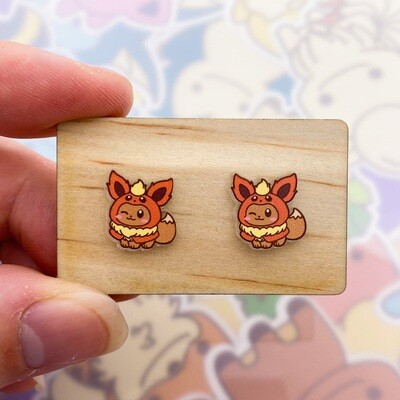Flareon Hoodie Stud Earrings