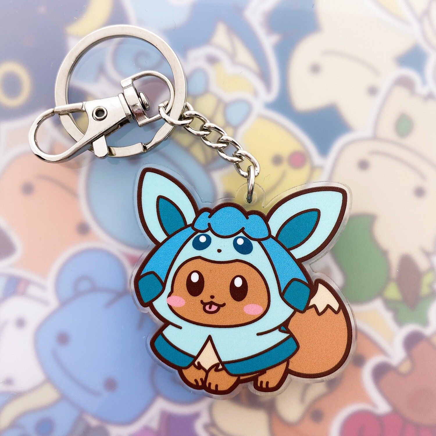 Glaceon Hoodie Keyring