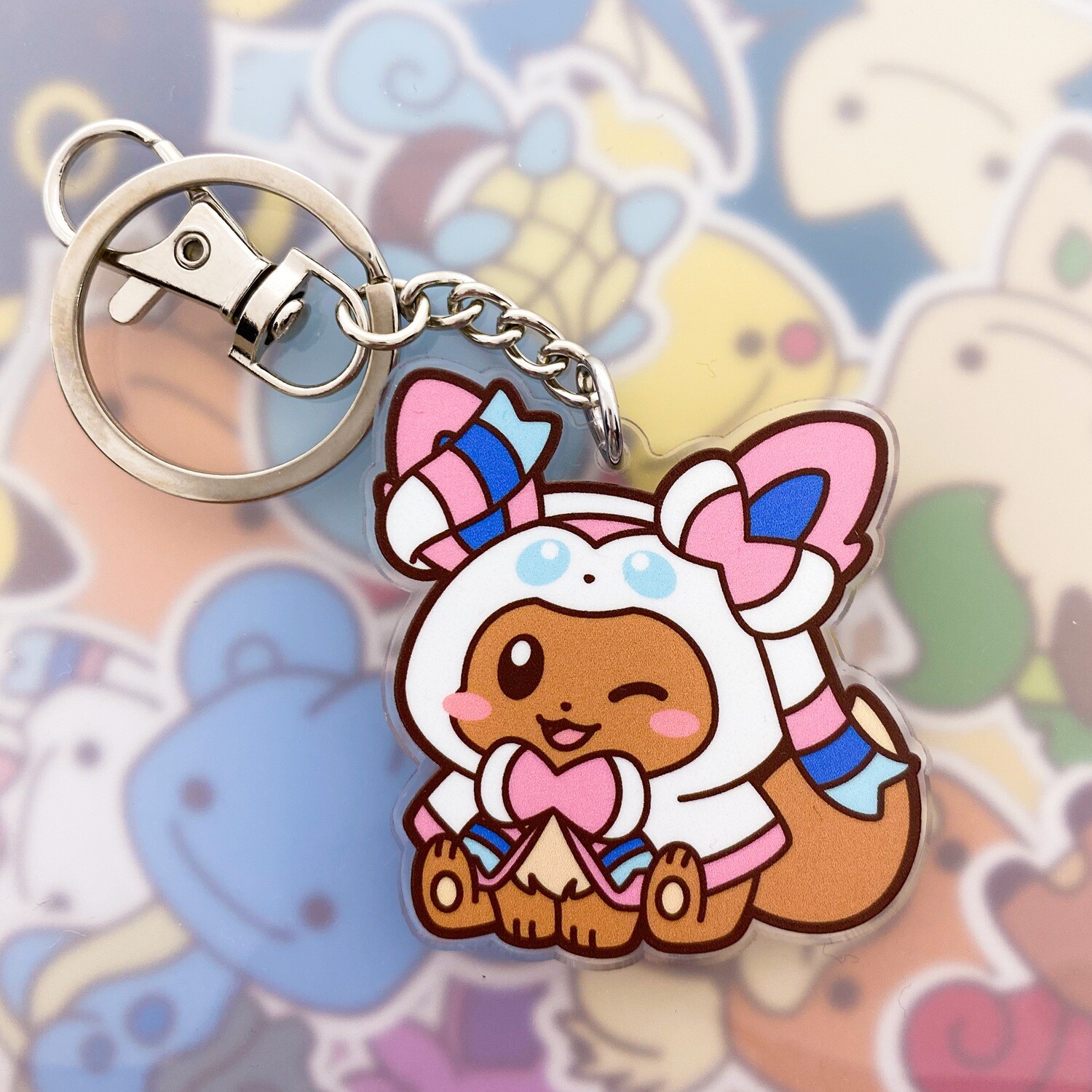 Sylveon Hoodie Keyring