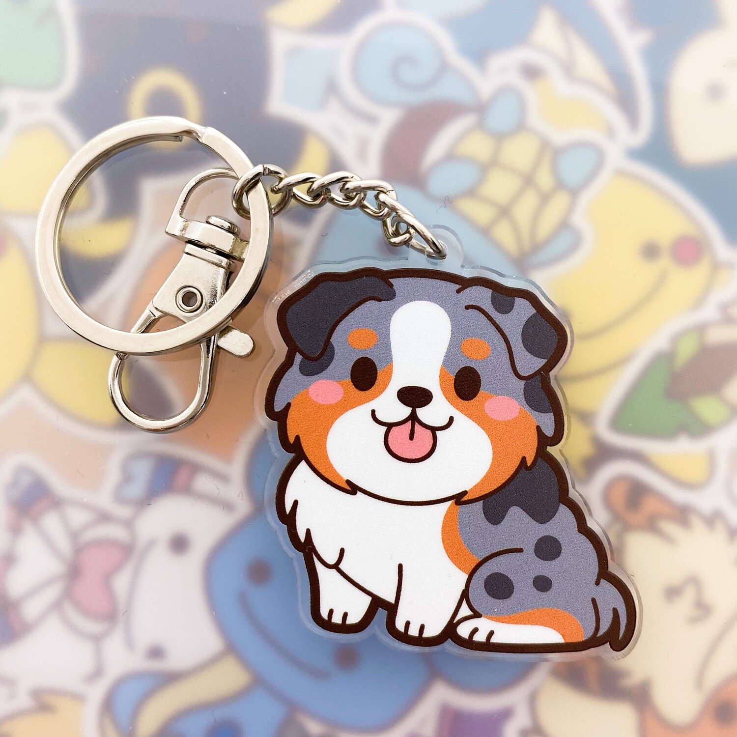 Australian Shepperd Keyring