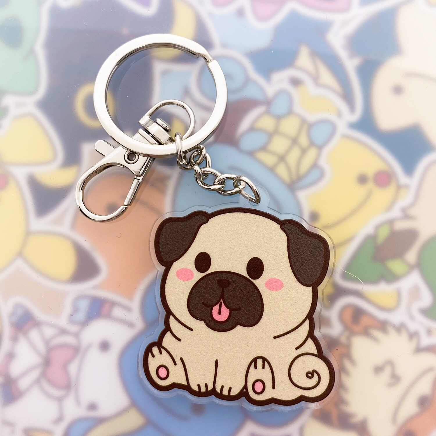 Pug 2 Keyring