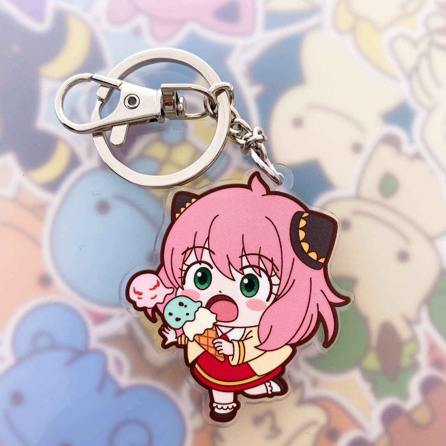 Anya with ice-cream Keyring