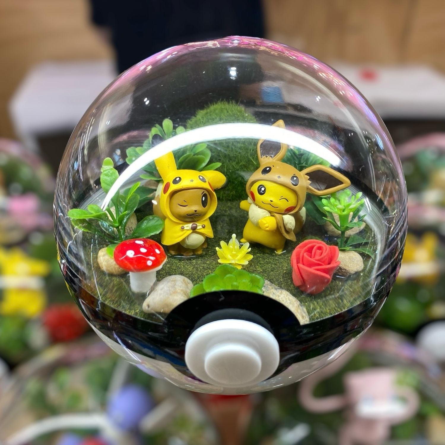 Pikachu and Eevee hoodie terrarium