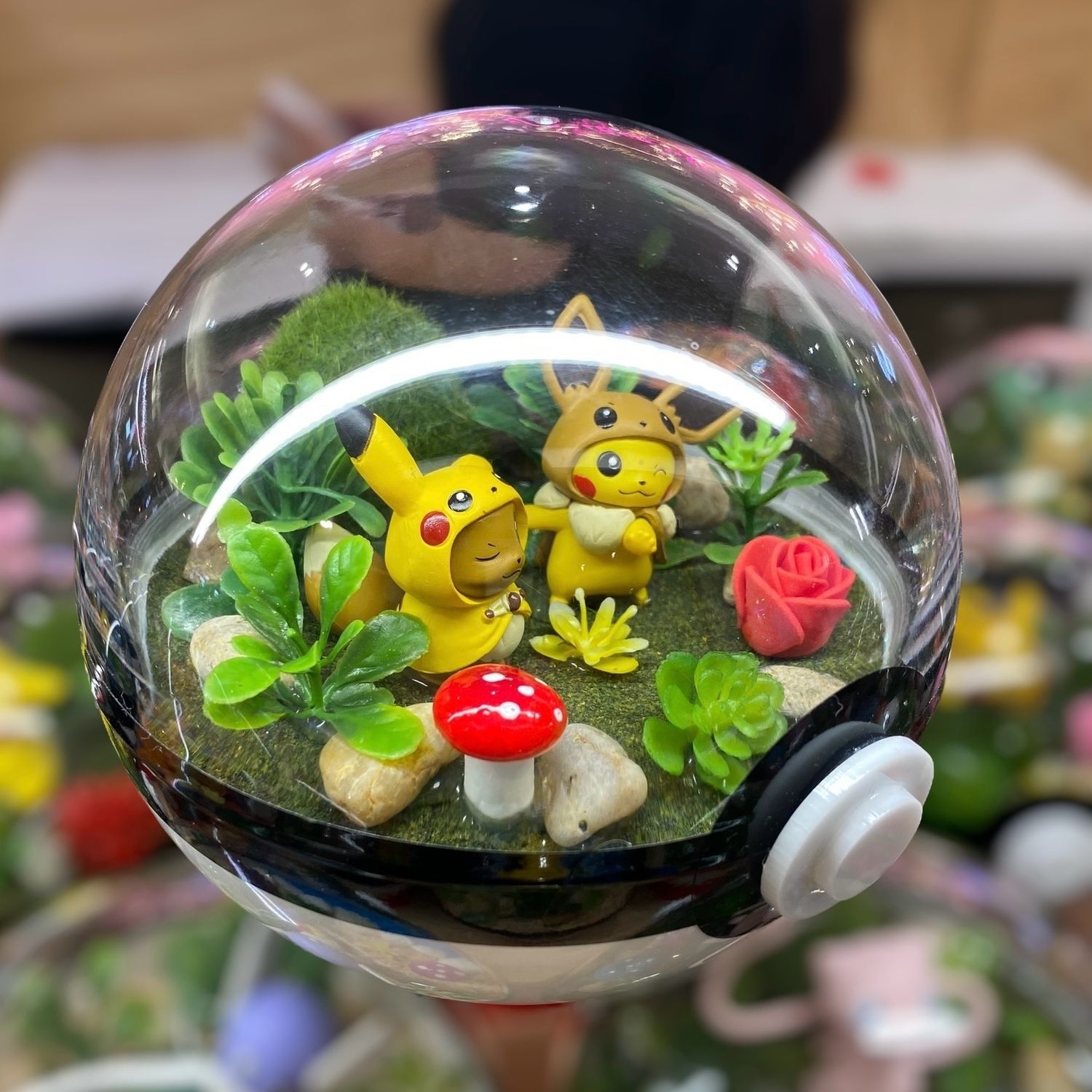 Pikachu and Eevee hoodie terrarium