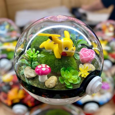 Pikachu Laying Down Terrarium