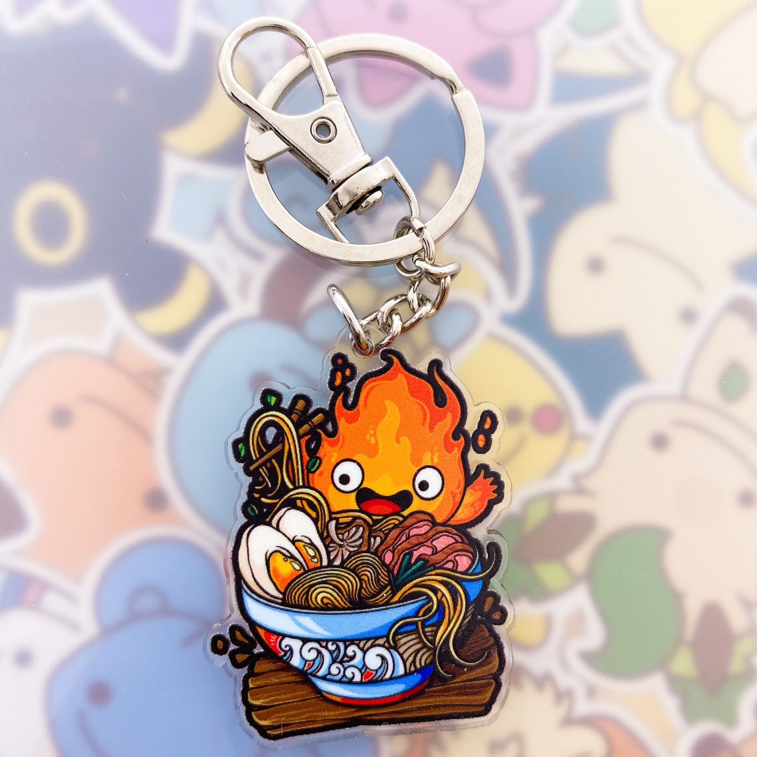 Calcifer Ramen Keyring