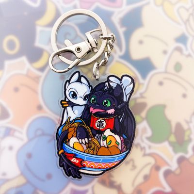 Toothless &amp; Lightfury Ramen Keyring