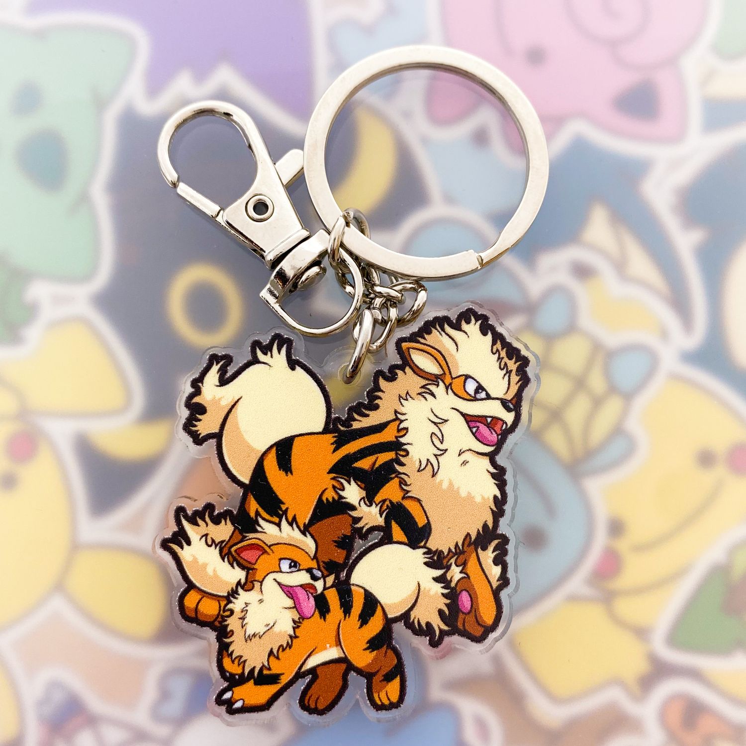 Growlithe Evolution Keyring