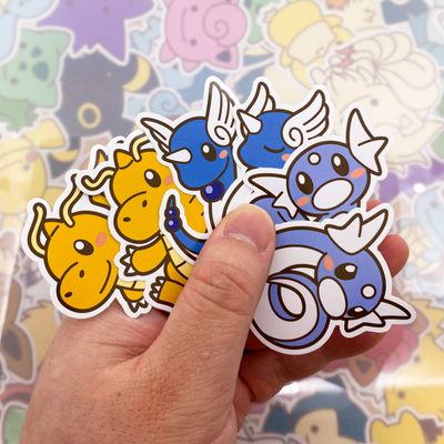 Dratini Dragonair Dragonite Sticker Pack