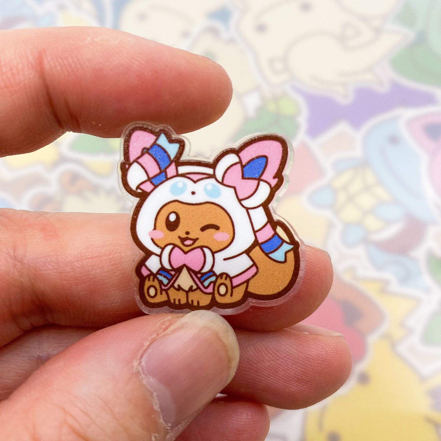 Sylveon Hoodie Acrylic Pin