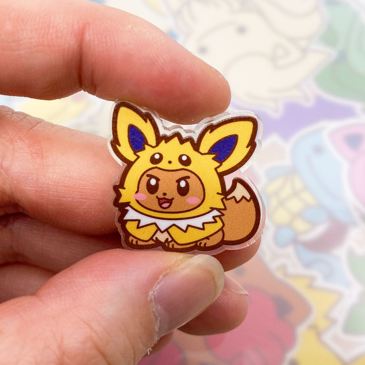 Jolteon Hoodie Acrylic Pin