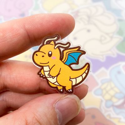 Dragonite Acrylic Pin