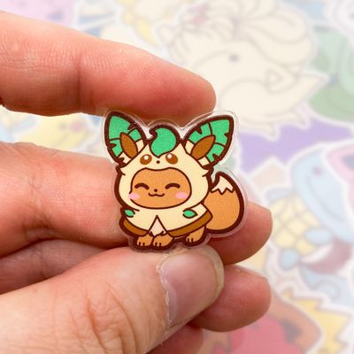 Leafeon Hoodie Acrylic Pin