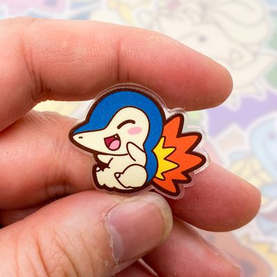 Cyndaquil Acrylic Pin