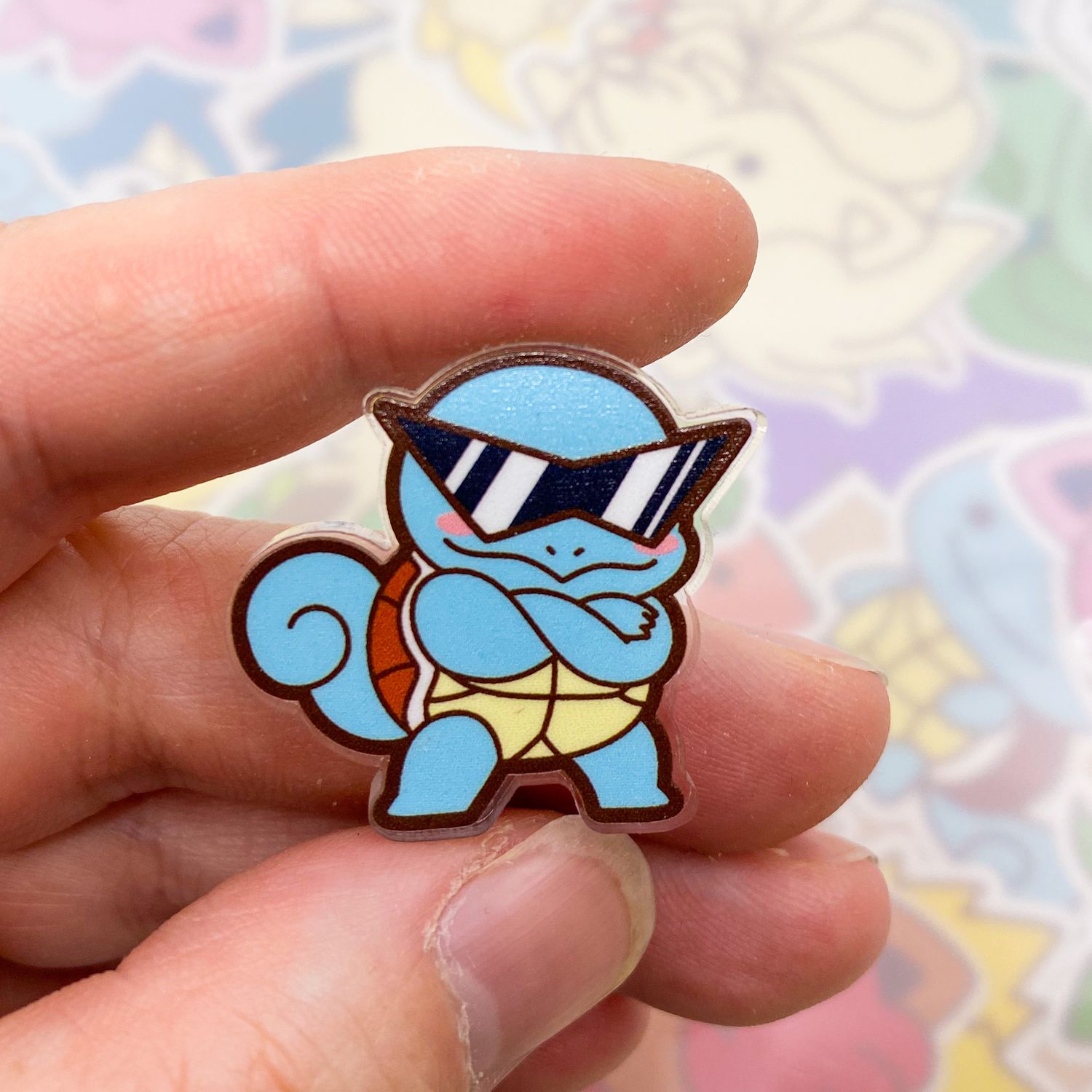 Squirtle Squad Acrylic Pin