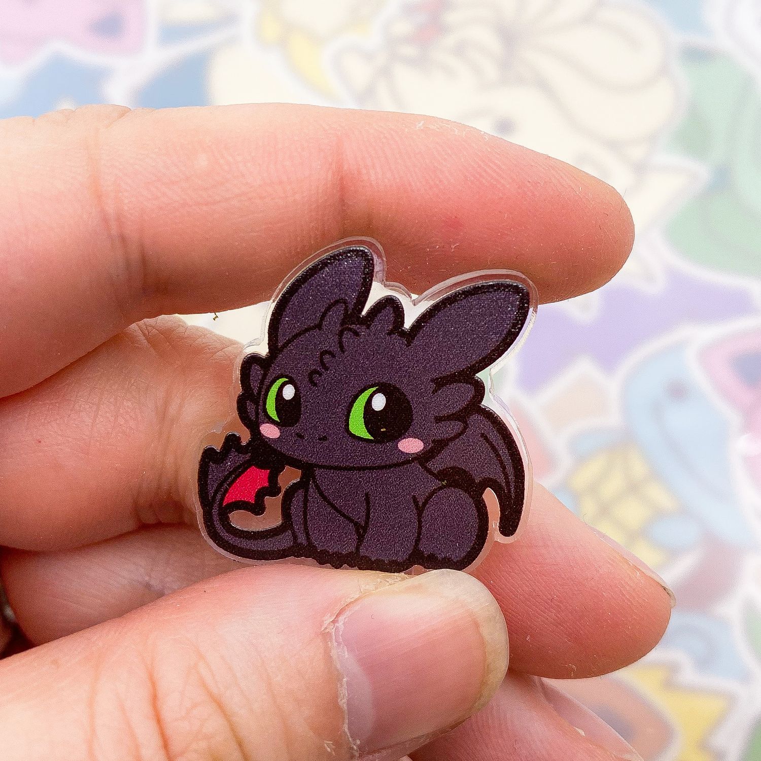 Toothless Acrylic Pin
