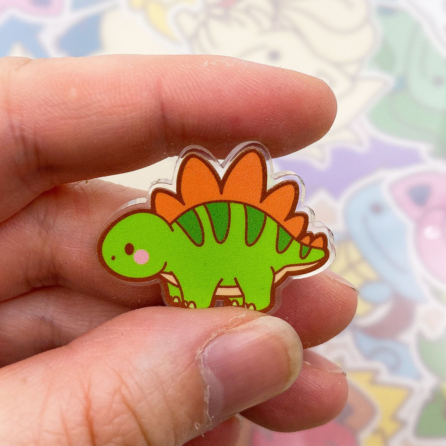 Stegasaurus Acrylic Pin
