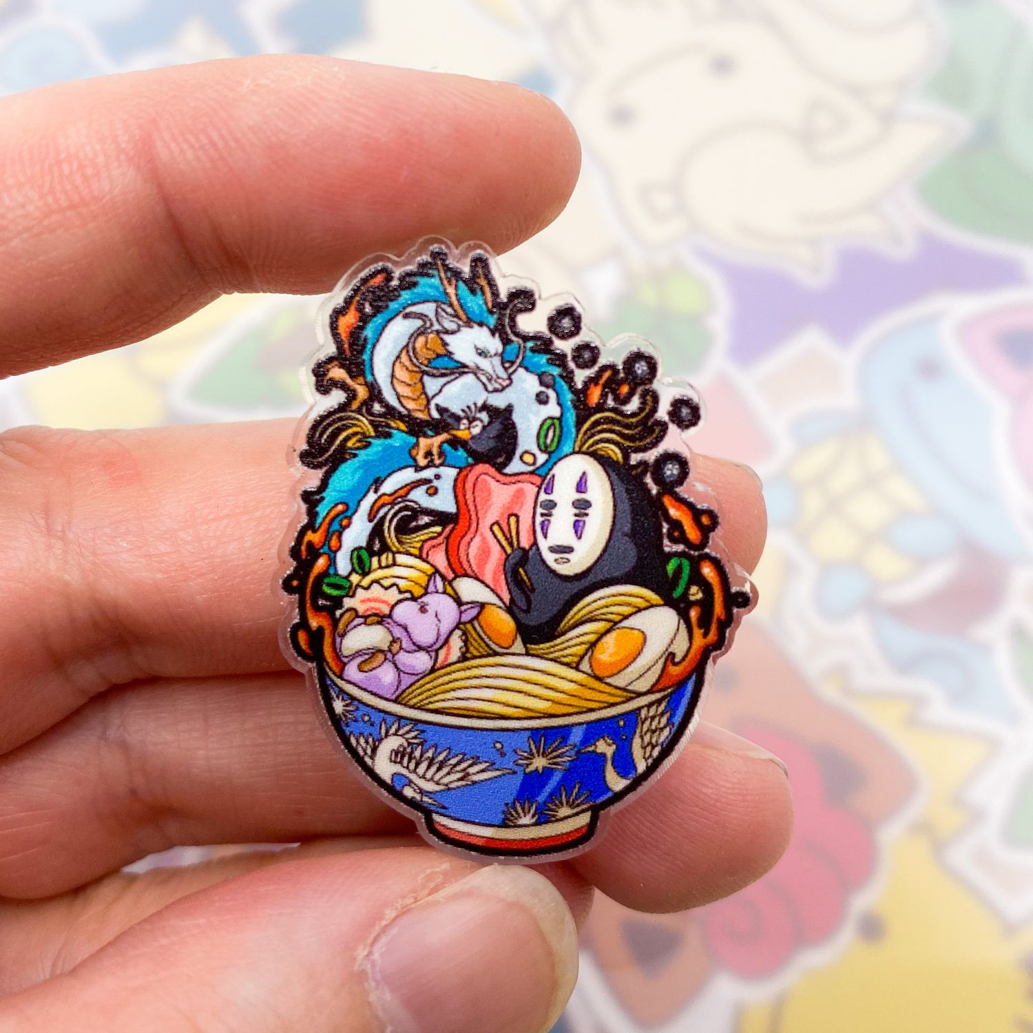 Ramen Spirited Away Acrylic Pin