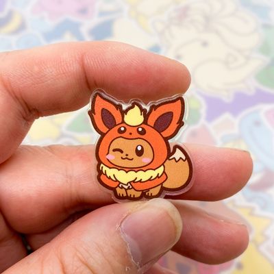 Flareon Hoodie Acrylic Pin