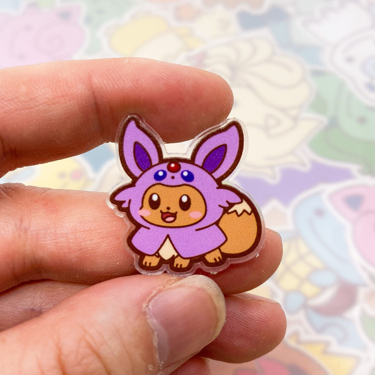 Espeon Hoodie Acrylic Pin